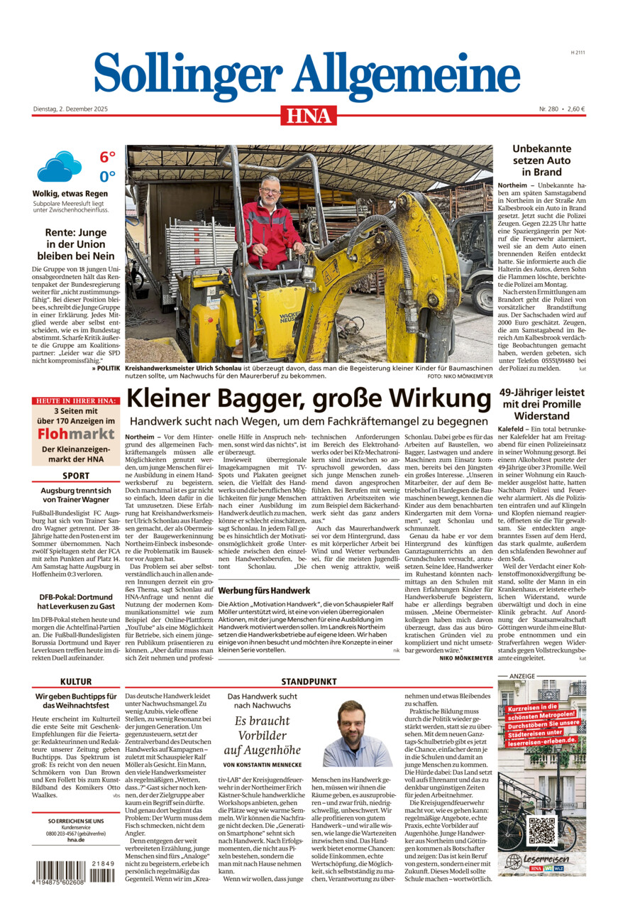 Sollinger Allgemeine vom Dienstag, 02.12.2025