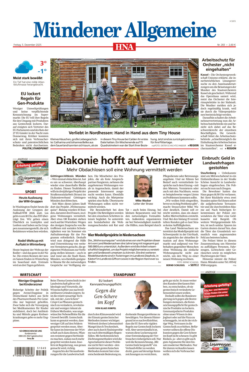 Mündener Allgemeine vom Freitag, 05.12.2025